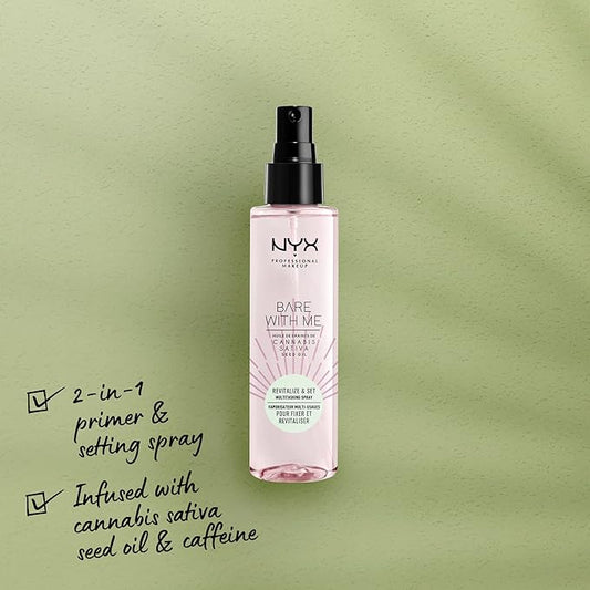 NYX PROFESSIONAL MAKEUP Bare With Me Cannabis Sativa Seed Oil Multitasking Primer & Setting Spray