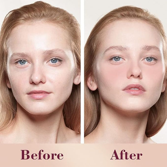 Cilrofelr Dewy Liquid Blush, Soft Cream Liquid Blush for Cheek, Buildable & Blendable Pigment, Lightweight & Smooth Texture, Longwear Formula for a Soft, Natural Flush (05 Nude Peach)