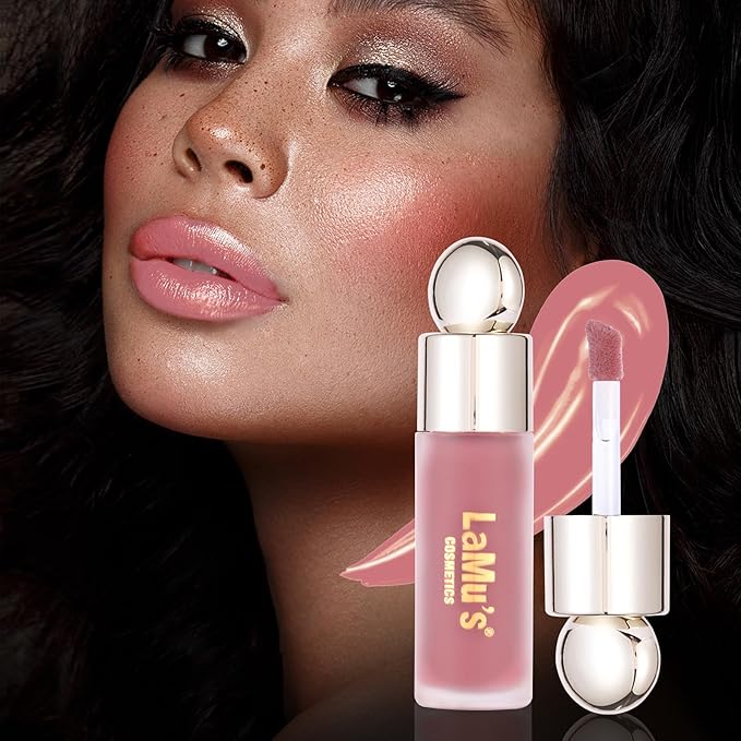 LaMu'S COSMETICS Soft Pinch Weightless Liquid Blush, Long-Lasting Beauty Natural Waterproof Face Liquid Blush For All-Day Wear (Encourage-Soft Neutral Pink, 0.25fl.oz/7.5ml)