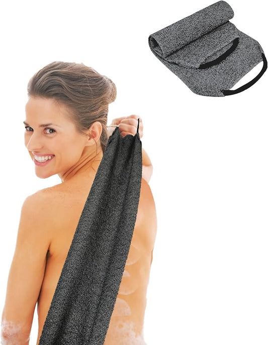 Skin Back Scrubber for Shower Sponges for Men for Women, Elastic Stretching Exfoliating Washcloth for Sensitive Skin Cleaning Brush for Back-Scrubber for Use in Shower Deep Clean Massages (gray2)