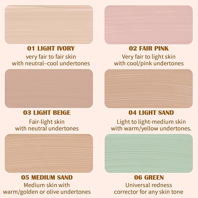 UCANBE Stay-Put Full Coverage Concealer, Long-Wear Waterproof, Under Eye Brightener Concealer, Color Corrector for Dark Circles, Acne, Blemishes, Redness Color Correcting Cream (06 GREEN)