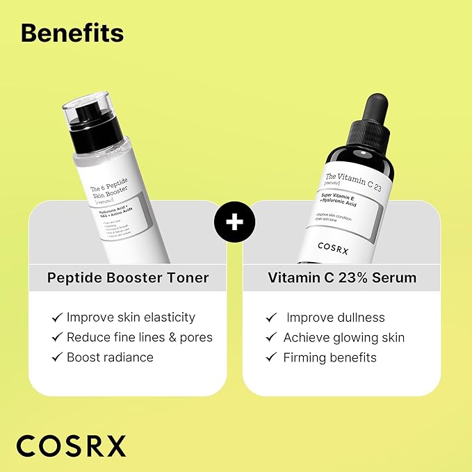 COSRX Vitamin C 23% Peptide Booster Set - Amazon Exclusive - Korean Skin Care Set, Stocking stuffers for women, Vitamin C Serum, Face Serum