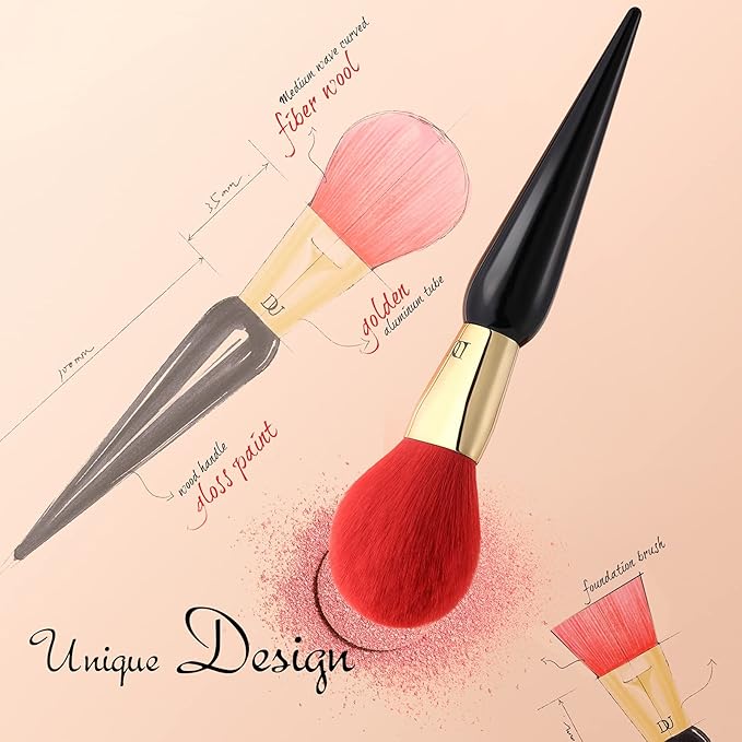 DUcare Makeup Brushes 12Pcs The Queen Series Makeup Brush set Premium Gifts Kabuki Foundation Blending Face Powder Blush Concealers Eye Shadows Brushes