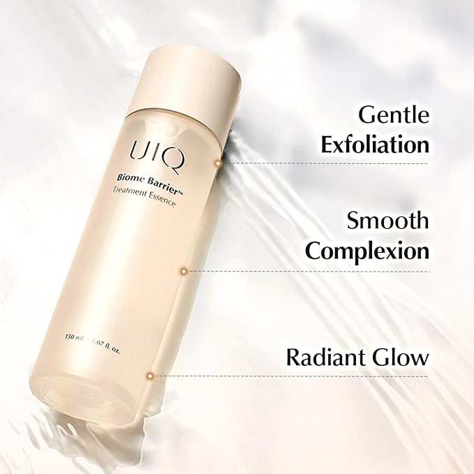 UIQ Biome Barrier Treatment Essence Nourishing, Hydrating, Moisturizing Toner l Korean Skincare for All Skin Types | Daily Gentle Dead Skin Cell Care I Glow Skin Radiance 5.07 fl.oz /150ml