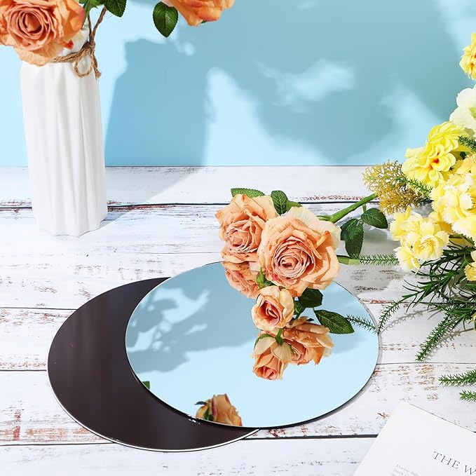 Blulu 2 Pcs Magnetic Locker Mirror Small Real Glass School Rectangular Locker Magnetic Makeup Mirror for Bathroom Household Refrigerator Cabinet(10 Inches)