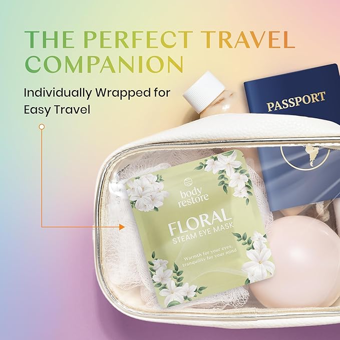 Body Restore Self Heated Steam Eye Mask 30 Pack - Fathers Day Unique Gifts for Dad, Relaxation Gifts for Her and Him, Best Friend, Stye Eye Treatment, Travel Essentials - Variety