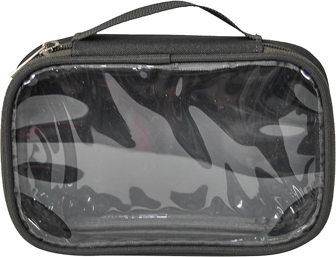 3pcs Pack TSA Approved Travel Pro Beauty Makeup Kits Cosmetic Organizers Case Clear Utility Pouch Combo Set Bag with Zipper & Handle (Grey)