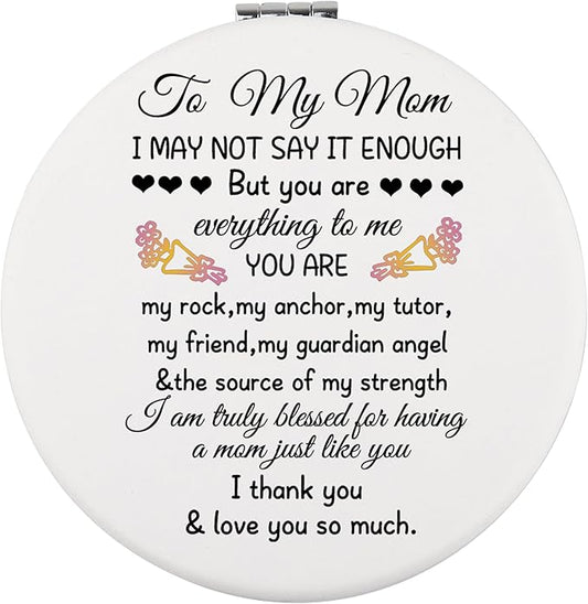 LQRI to My Mom Makeup Mirror Mother Gift from Daughter Thank You Gifts for Mother Unique Mom Gift