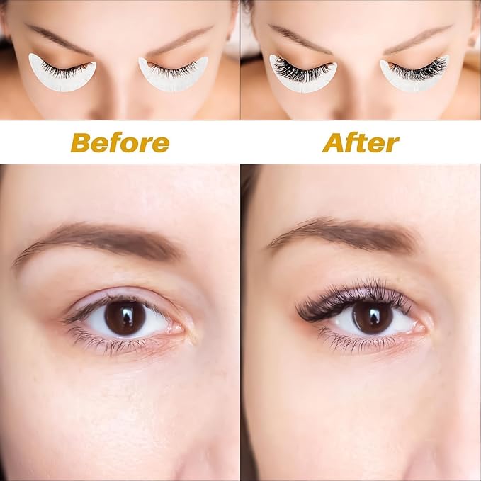 50 Pairs Hydrogel Eye Gel Pads - Eye Pads Lash Extensions Supplies Natural Hydrogel Eyes Patch Lash Tech Makeup Artist Beauty Professionals Must Haves Under Eye Patches Kit