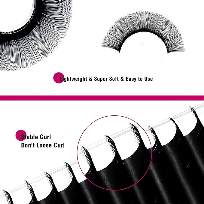Premium Eyelash Extensions 0.15 CC Curl 15mm Single Tray Premium Individual Lash Extensions, Silk Volume & Classic Lashes Soft Matte Dark Professional Eyelashes Extension Salon Use(0.15-CC-15mm)