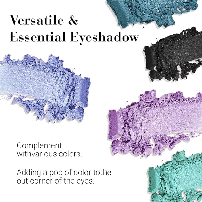 Matte Single Eye Shadow Palette Makeup, Matte Black Shimmer Monochrome Eyeshadow For Old Women, Pigmented Waterproof Sombras Para Ojos, Vegan, Talc, Paraben & Cruelty Free, 04