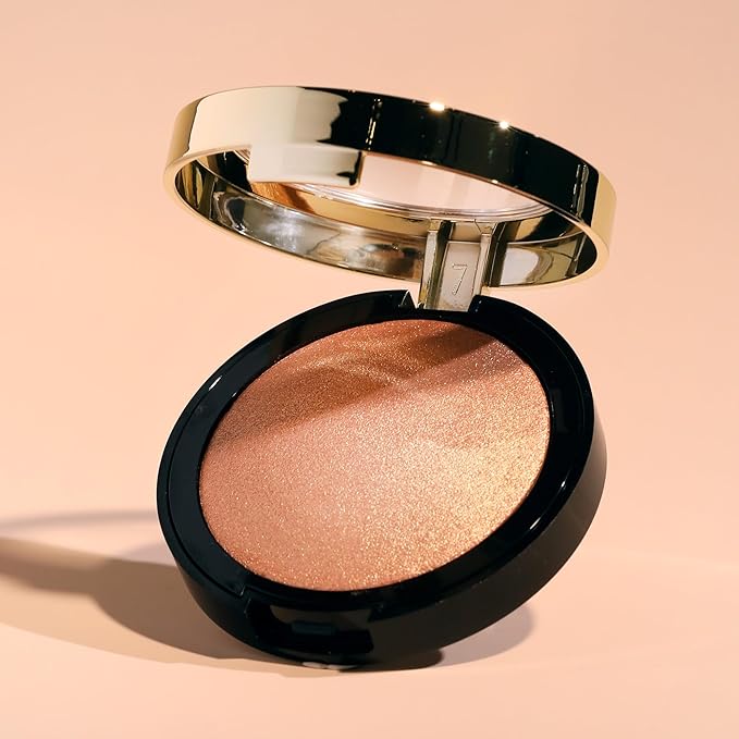 Milani Highlighter Makeup - Baked Contour Powder & Face Highligher, Made in Italy - Champagne D'Oro