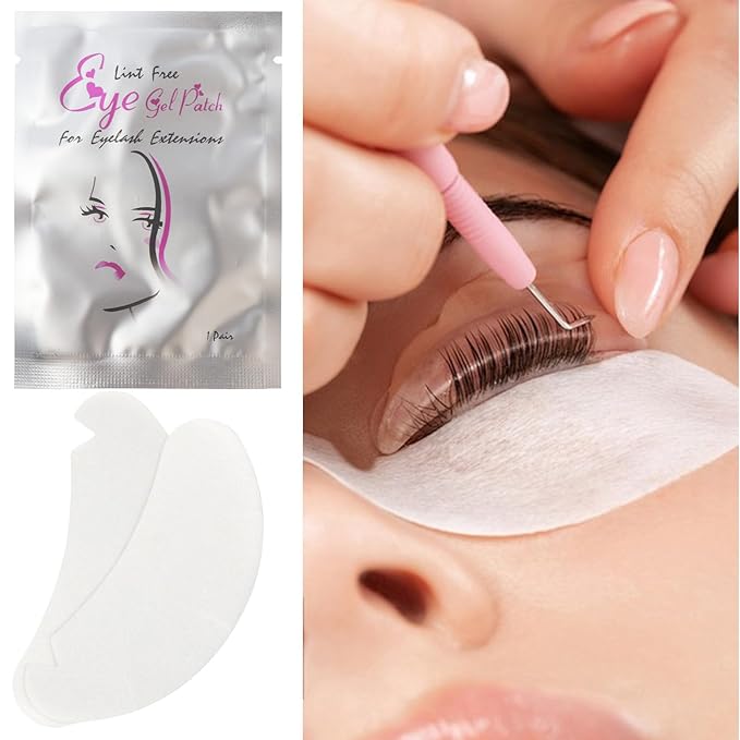 50 Pair V Shape Under Eye Gel Pads Hydrogel Eye Patches For Eyelash Extension, Lint Free Under Hydrogel Eye Mask Pads Lash Extension Supplies
