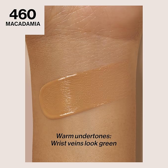 Revlon Liquid Foundation, ColorStay Face Makeup for Combination & Oily Skin, SPF 15, Medium-Full Coverage with Matte Finish, Macadamia (460), 1.0 oz