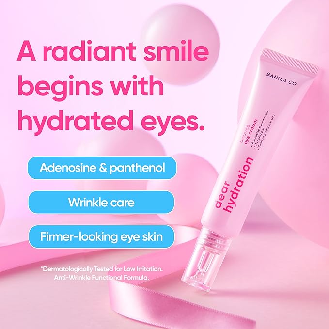 BANILA CO Dear Hydration Bounce Eye Cream | Hydrating & Nourishing Eye Serum for Undereyes | Reduce Dark Circles and Puffiness with Panthenol (20ml / 0.67 fl oz)