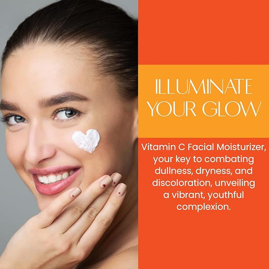 Vitamin C Facial Moisturizer - Hydrating & Anti-Aging, Smooths & Brightens Skin - Dermatologist Tested, Clean Beauty, Cruelty-Free Korean Skin Care for All Skin Types - 1.69 fl. oz