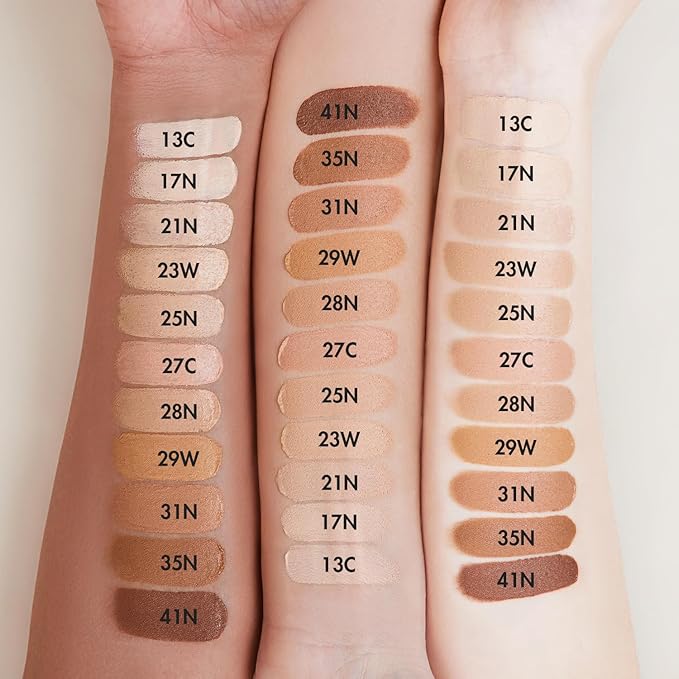 AGE20'S Signature Essence Pact SPF 50+ | Pack of 1 | 29 Caramel | Cream Foundation, Dewy Finish, Natural Coverage | Korean Cushion Foundation