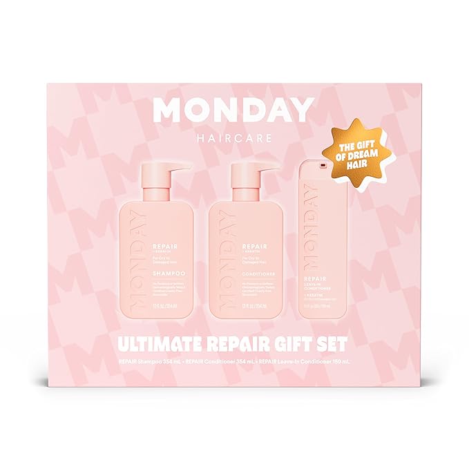 Monday Giftset - Repair 12oz Shampoo & Conditioner Set & Repair 5.1oz Leave-In Conditioner