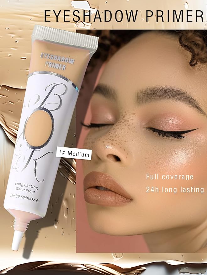 MAEPEOR Matte Eyeshadow Primer 6 Colors Prevent Oily Lids and Creasing Eye Primer Base Long-lasting Waterproof & Smudgeproof Eye Base Makeup for All Shadows (1 Medium)