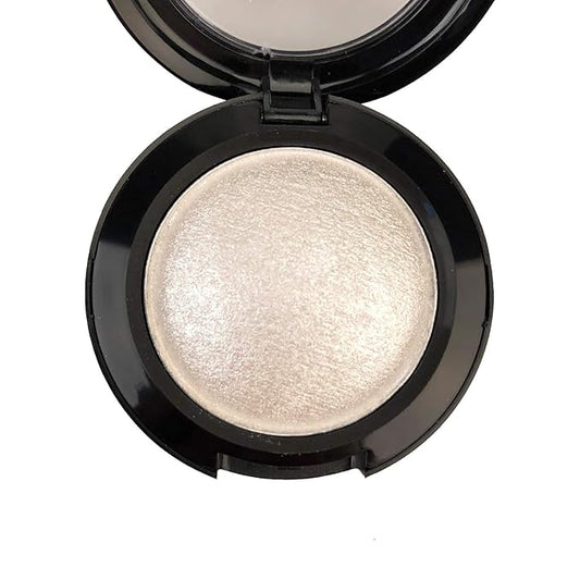Mallofusa Single Color Baked Eye Shadow Palette Glitter Powder ,Ice Silver,CES3810