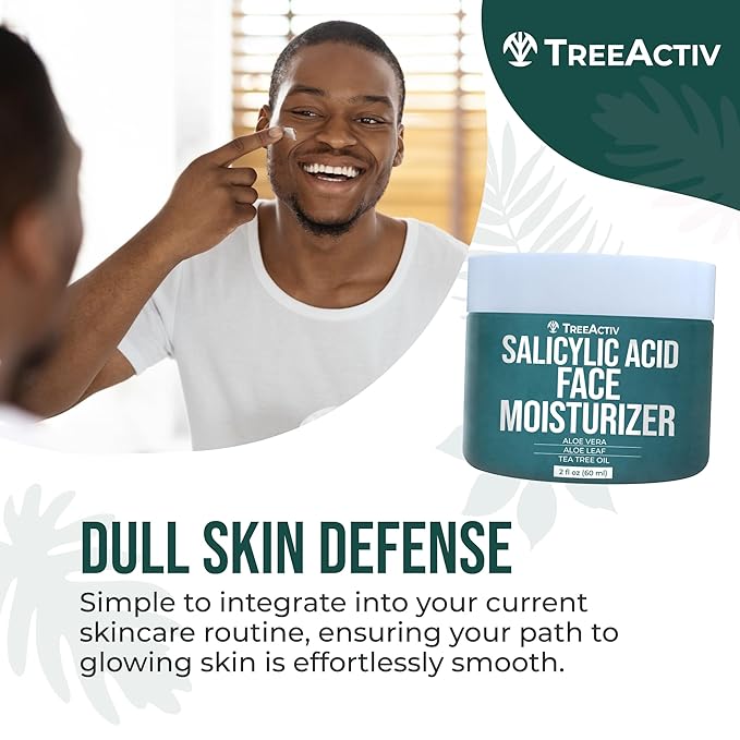 TreeActiv Acne Eliminating Face Cream | Best Natural Extra Strength Fast Acting Treatment for Clearing Facial Acne | Gentle Enough for Sensitive Skin, Adults, Teens, Men, Women | Tea Tree | 2 fl oz