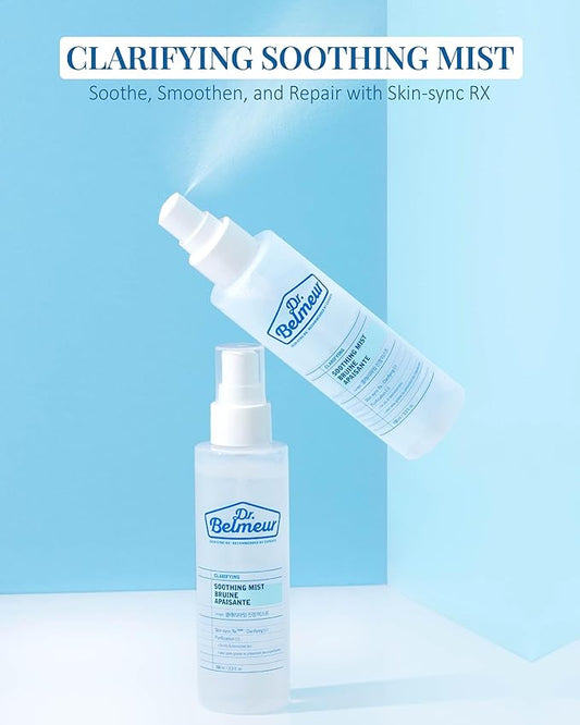 Clarifying Soothing Mist (3.4fl oz) - Gentle, Hypoallergenic for Hydration, Soothing. Korean Skin Care. Beta-Glucan, Chaga Mushroom.