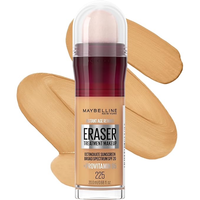 Maybelline Instant Age Rewind Eraser Foundation with SPF 20 and Moisturizing ProVitamin B5, 225, 1 Count