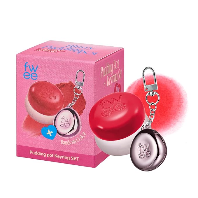 Blurry Pudding Pot + Keychain SET | Airbrushed Blush & Lip, Buildable Pigment, Long-lasting, Lightweight, Easy to Blend, Natural Soft Matte Finish Makeup – D-day (Neon Red) | 0.17 oz