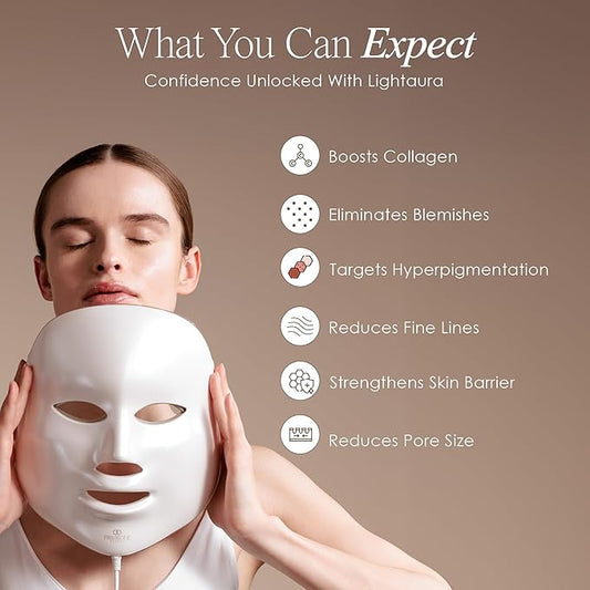 Project E Beauty Skin Rejuvenation Photon Mask | LED Face Mask Light Therapy Red Blue Light Anti-Aging Wrinkle Spa Facial Treatment Home Skincare Mask