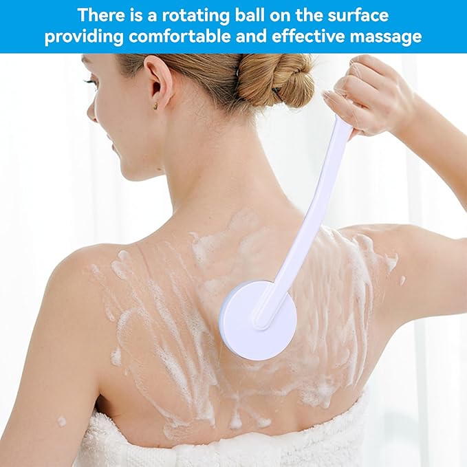 Lotion Applicator for Back, Back Bath Massager Long Handled Lotion Applicator for Body Back and Leg Bath Massaging Tool