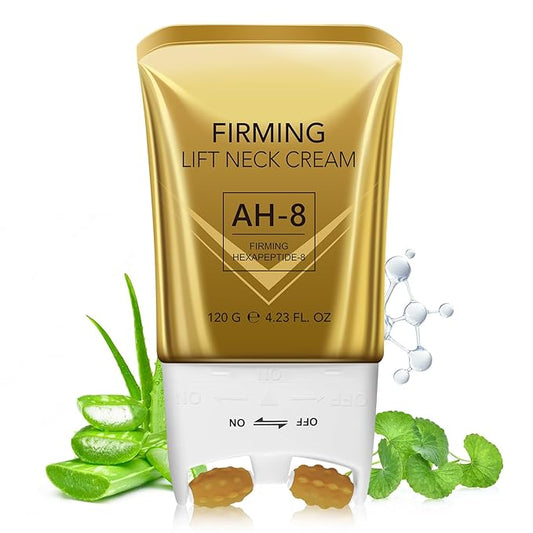AH-8 Firming Neck Cream for Crepey Skin Body Care Comfort, Roller Neck Firming Cream With Double Roller Massage, Moisturizing, Tightening Lotions Cosmetic Skin Care Skin Repair for Women