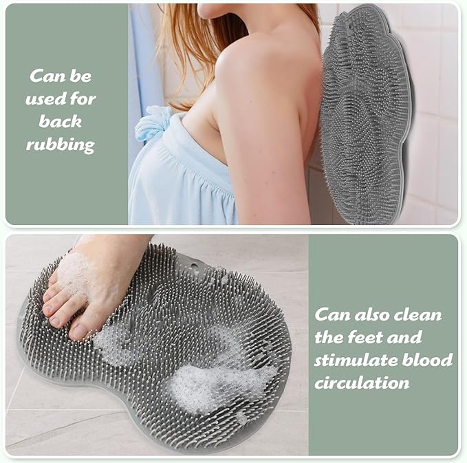 Back Scrubber for Shower Exfoliating Loofah with Handle 3 Piece Body Scrubber Bath Sponge for Men and Women Shower Towel