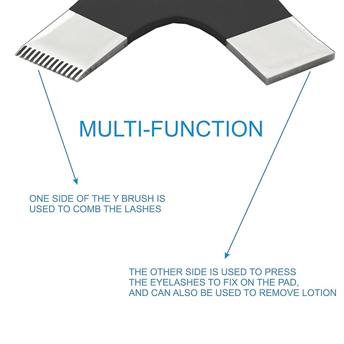 ALISHBA BEAUTY STAINLESS STEEL EASY LIFT Y-COMB SHAPE LASH LIFT BRUSH LASH LIFT PERM TOOL, TINT TOOL, EYELASH LIFT & MAKEUP BEAUTY TOOL FOR LASH GRAFTING YCOMB TOOL (BLACK)