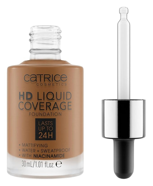 Catrice | HD Liquid Coverage Foundation | High & Natural Coverage | Vegan & Cruelty Free (090 | Espresso Beige)