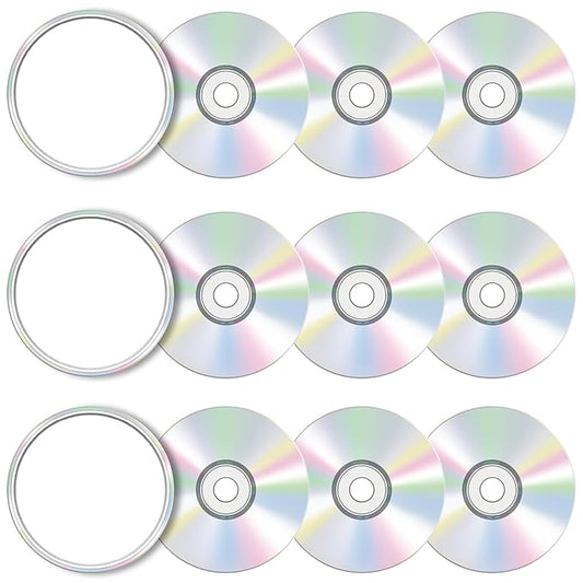 12Pcs Compact Mirror for Music CD Theme Party Supplies 2.76in Retro Eras Concert Party Pocket Mirror 1990s Disco Party 90s Round Makeup Portable for Girl Birthday Gifts Bachelorette Decorations