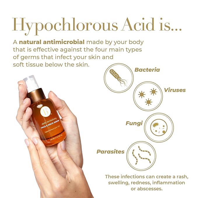 Bloome* .05% Hypochlorous Acid Serum for Face & Neck - 50ml HOCL - Gentle Soothing Skin Support, Assists in Skin Balance, Support Skin Comfort, Encourages Skin Wellness, Helps Maintain Skin Appearance