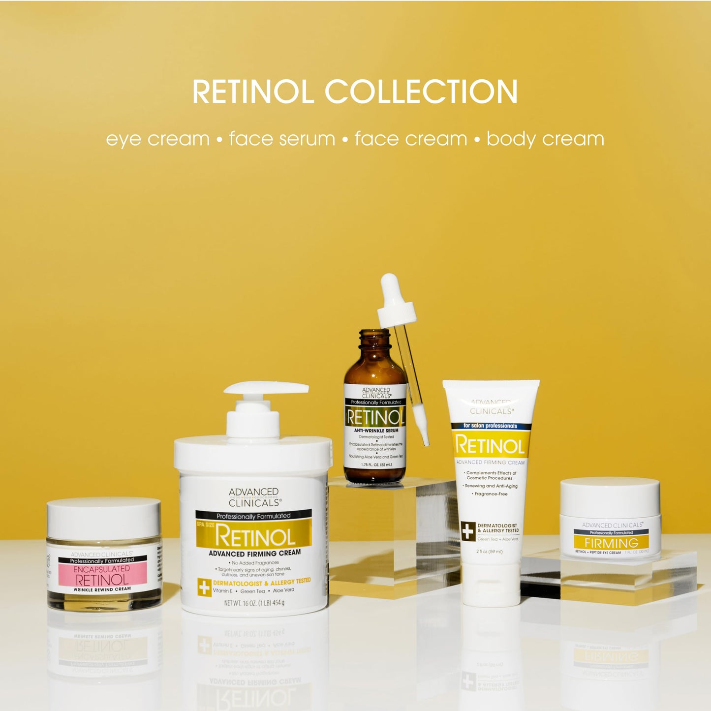 Advanced Clinicals Advanced Retinol Eye Balm + Peptides Face Moisturizer Cream | Visible Anti Aging Under Eyes Cream Improves Appearance Of Wrinkles, Fine Lines, Puffiness, & Dark Circles, 1 Fl Oz