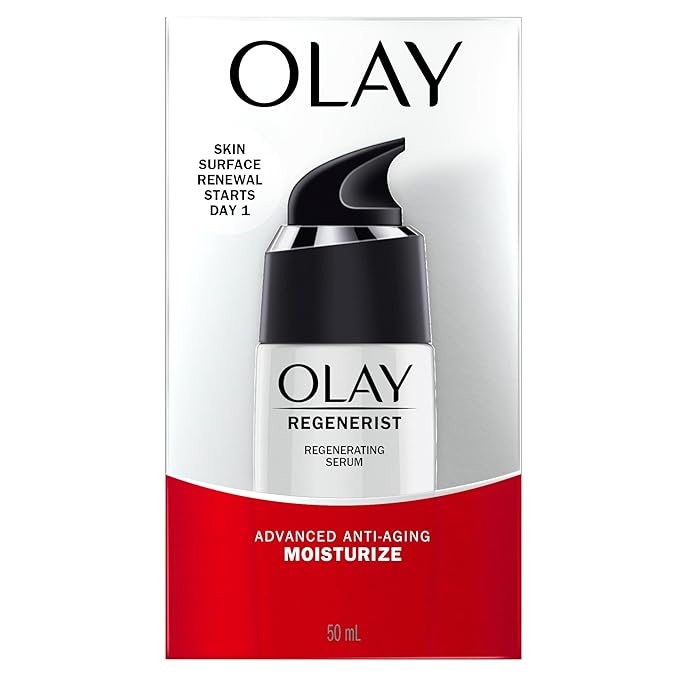 Olay Serum, Regenerist Light Gel Face Mousturizer, Fragrance-Free - Anti-Aging, Anti-Wrinkle, Hydrating, Firming, Smoothening, Improves Fine Lines and Elasticity - Amino Peptide Complex, 1.7 oz