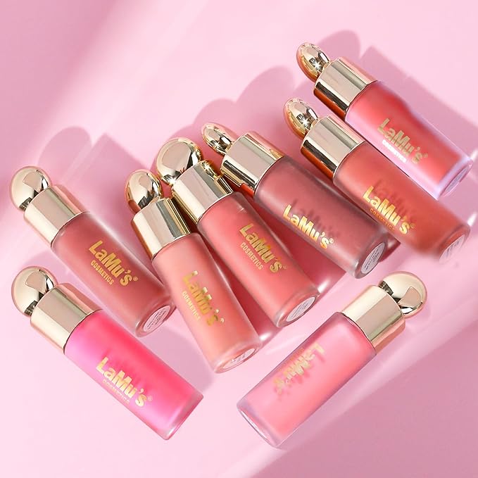 LaMu'S COSMETICS Soft Pinch Weightless Liquid Blush, Long-Lasting Beauty Natural Waterproof Face Liquid Blush For All-Day Wear (Encourage-Soft Neutral Pink, 0.25fl.oz/7.5ml)