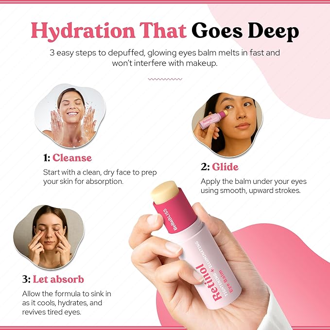 BellaBLISS Retinol Eye Balm – Hydrating Under Eye Cream for Wrinkles, Dark Circles & Puffiness – Lightweight Anti-Aging Formula – Made in Korea – 0.35 oz / 10 g – Pack of 1