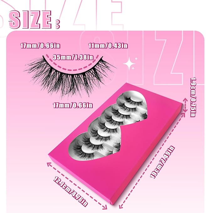 3D Fluffy Strip Lashes - Ultra Soft & Natural Looking False Eyelashes for Instant Volume | Easy to Apply, Reusable