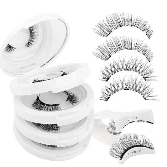 4-Pairs Reusable Magnetic Eyelashes with Applicator: Natural Look, Reusable, No Glue or Liner Needed, Wendy, K8+604-1