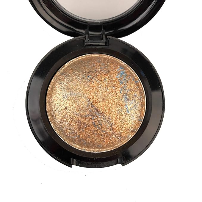 Mallofusa Single Shade Baked Eye Shadow Powder Palette Glitter Makeup Kit in Shimmer 15 Metallic Colors (Dark Copper) 8g/0.28oz
