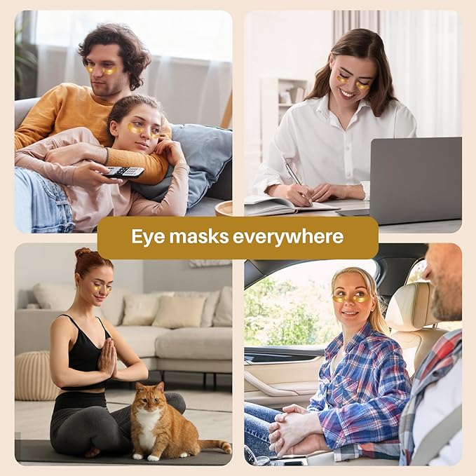 30 Pairs 24K Gold Under Eye Patches – Hydrating Eye Masks for Puffy Eyes & Dark Circles, Ideal for Women’s Beauty, Travel, & Gifts