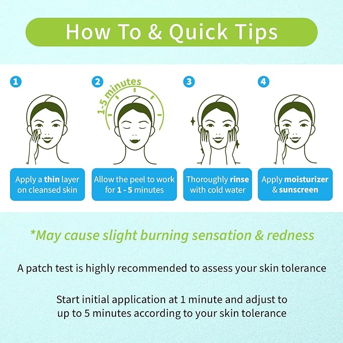 Ebanel Chemical Peel for Face, AHA BHA Exfoliator, Glycolic Acid Peel, Salicylic & Lactic Acid Face Peeling Gel, Infused with Green Tea & Chamomile for Acne Scars, Dark Spots, Wrinkles, Fine Lines