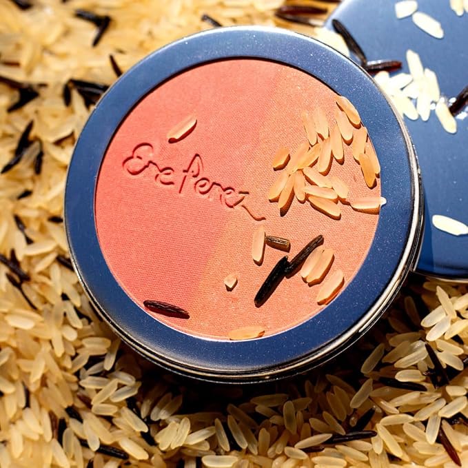 Ere Perez - Natural Rice Powder Blush Duo | Hydrate, Soothe, Calm | Sunflower + Chamomile Oils, Vitamin E | Sensitive Skin Safe, Vegan, Cruelty-Free, Clean Beauty (Bondi, 0.32 oz | 9 g)