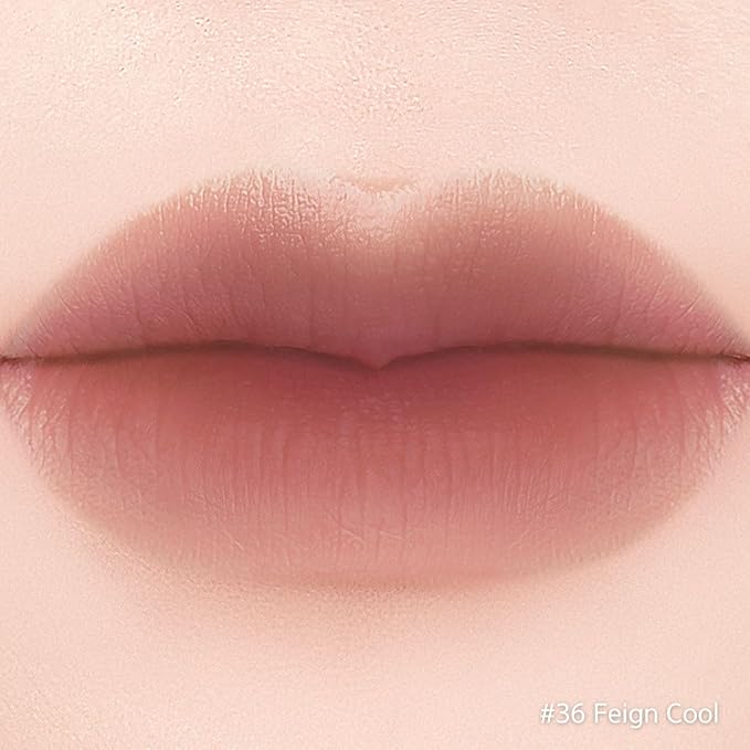 BBIA Last Velvet Lip Tint - Soft & Creamy Matte Finish Lip Stain, Blur Effect with Velvety Texture, Long-Lasting, High Pigment, Lightweight, Non-Drying, Korean Lip Makeup (36 FEIGN COOL)