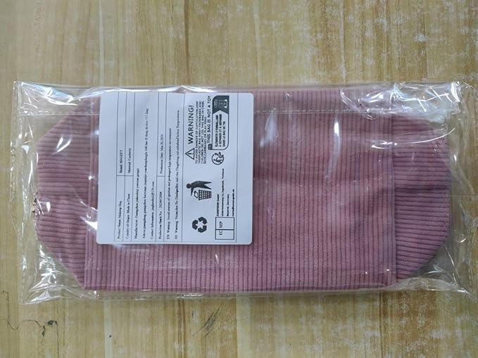 MAGEFY Corduroy Makeup Bag Small Makeup Bag for Purse with Compartments Cute Makeup Pouch Cosmetic Bag for Women Friends Preppy Gifts (Pink, FACE)