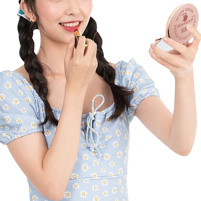 BAUNA Cowgirl Makeup Mirror Western Themed Pocket Mirror Forget Glass Slippers This Princess Wears Boots (Cowgirl Makeup Mirror)