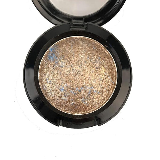Mallofusa Single Baked Eye Shadow Palette Shimmer Metallic Eyeshadow Powder Makeup in 15 Colors (Madrid Golden)